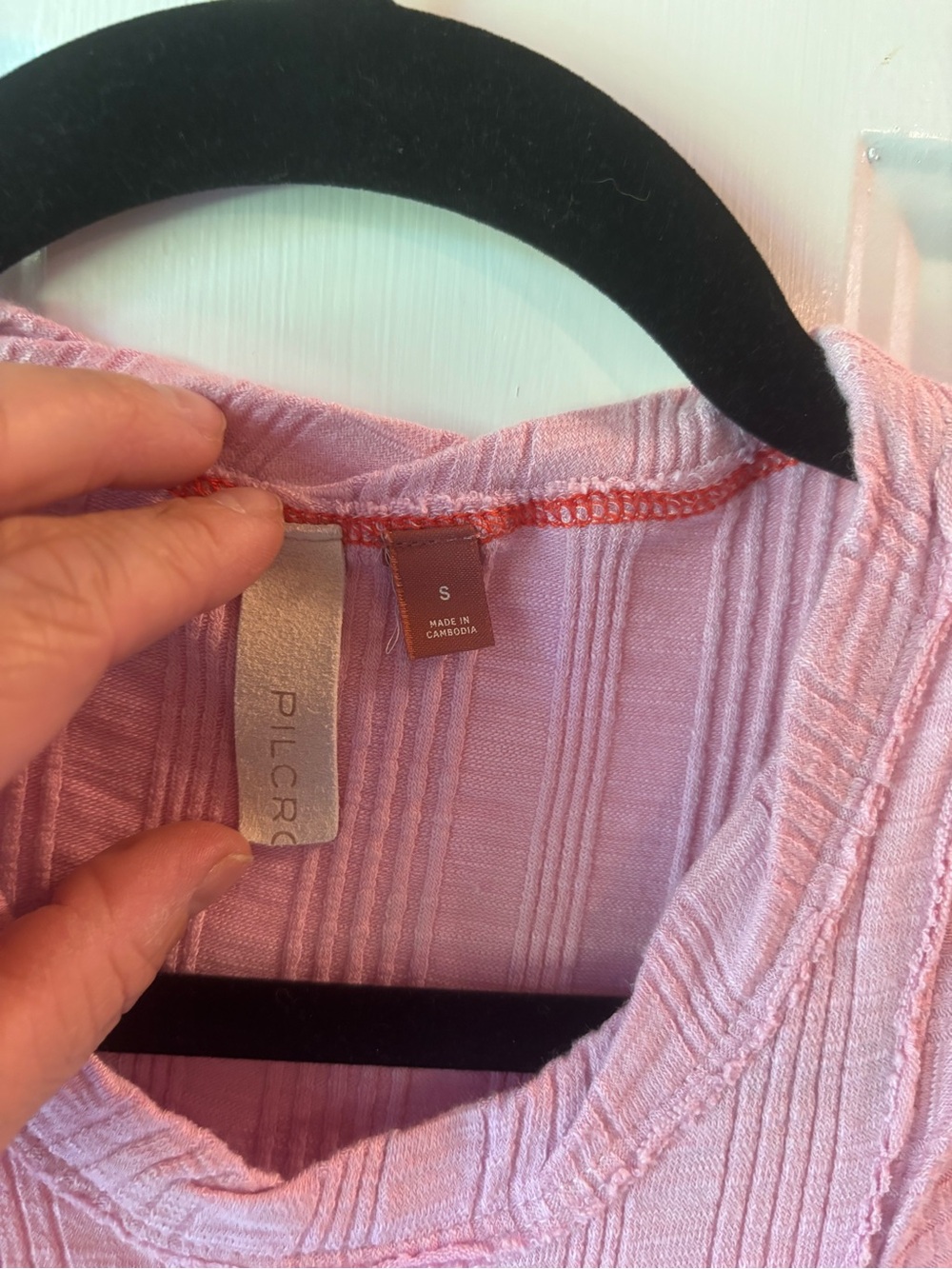 Pilcro Light Pink Ribbed Tank - Picture 3 of 3